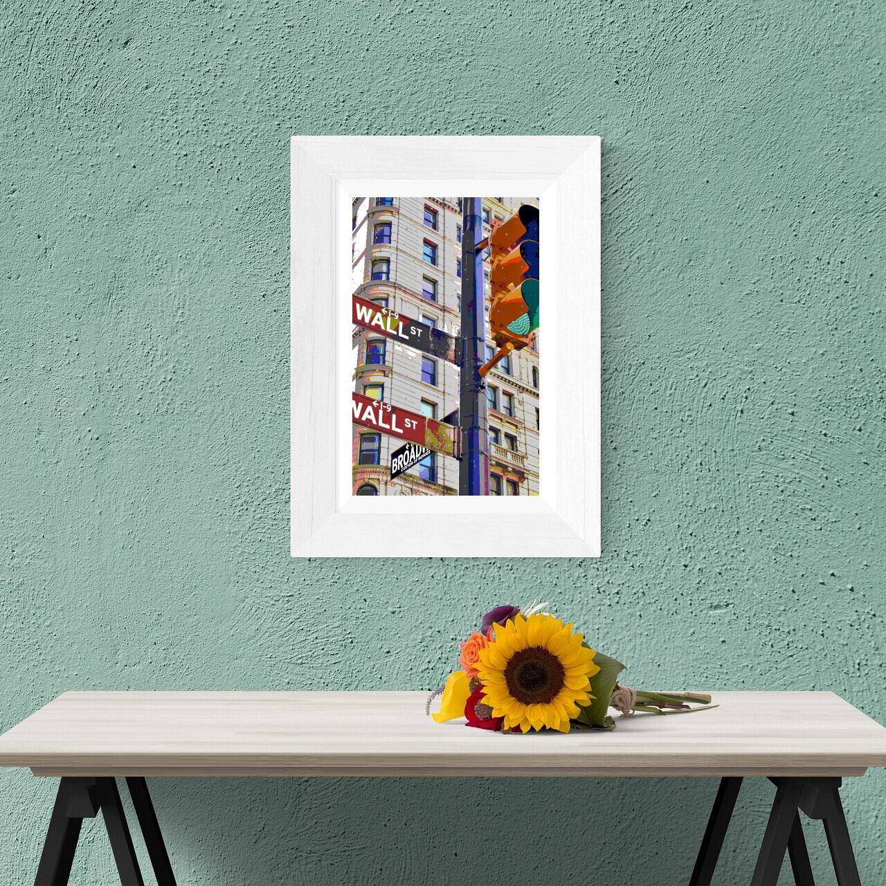 アートポスター】ニューヨーク ウォール街の信号機（作品No.564