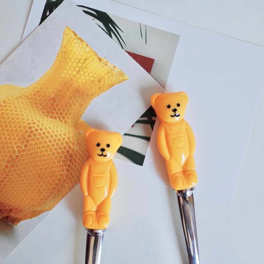 bear spoon fork SET ver.1 7colors / くまさん スプーン フォーク