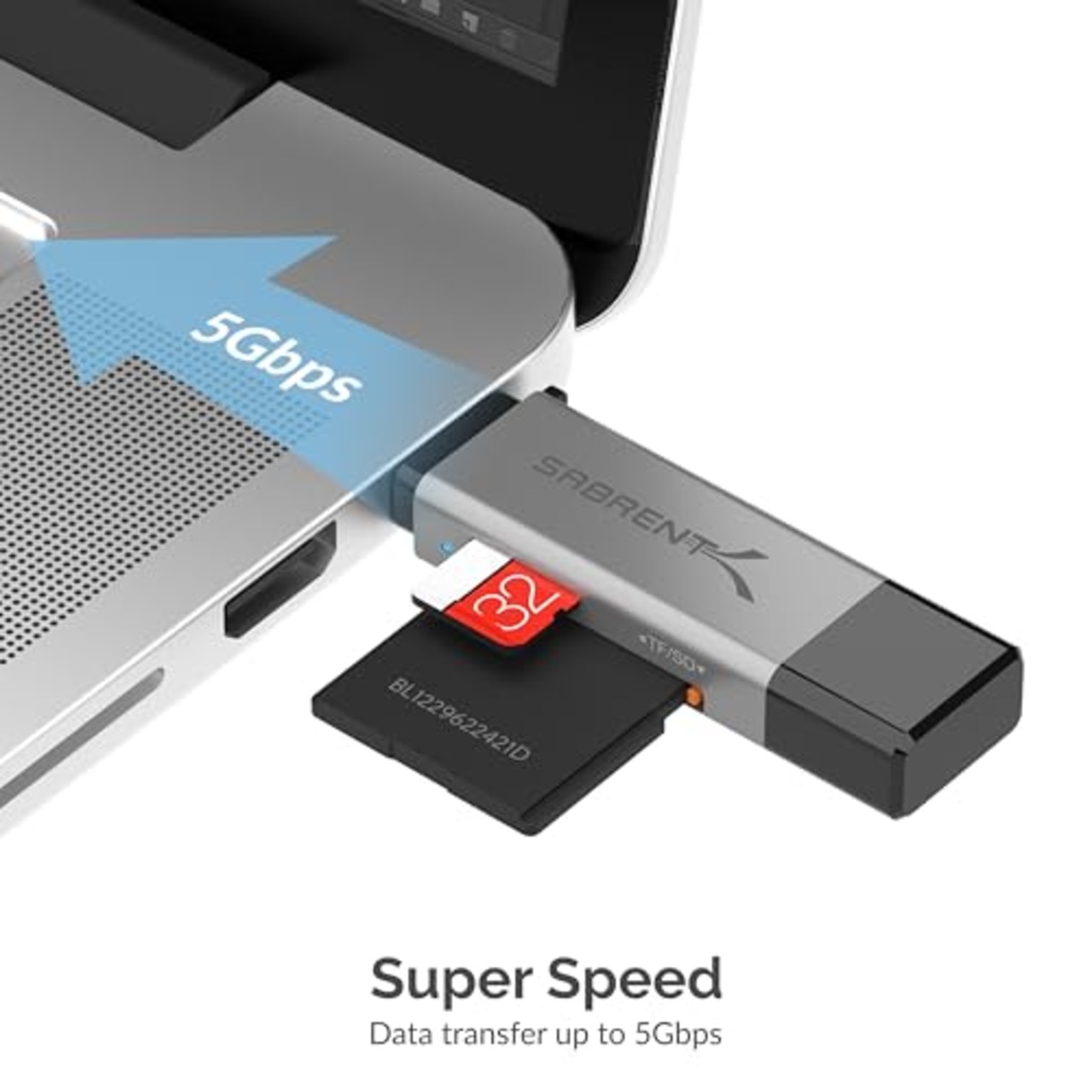 SABRENT USB 3.2 Gen 1とUSBタイプC OTGカードリーダー SD, SDHC, SDXC, MMC/マイクロSD、T-Flashに対応（CR-BCA2）