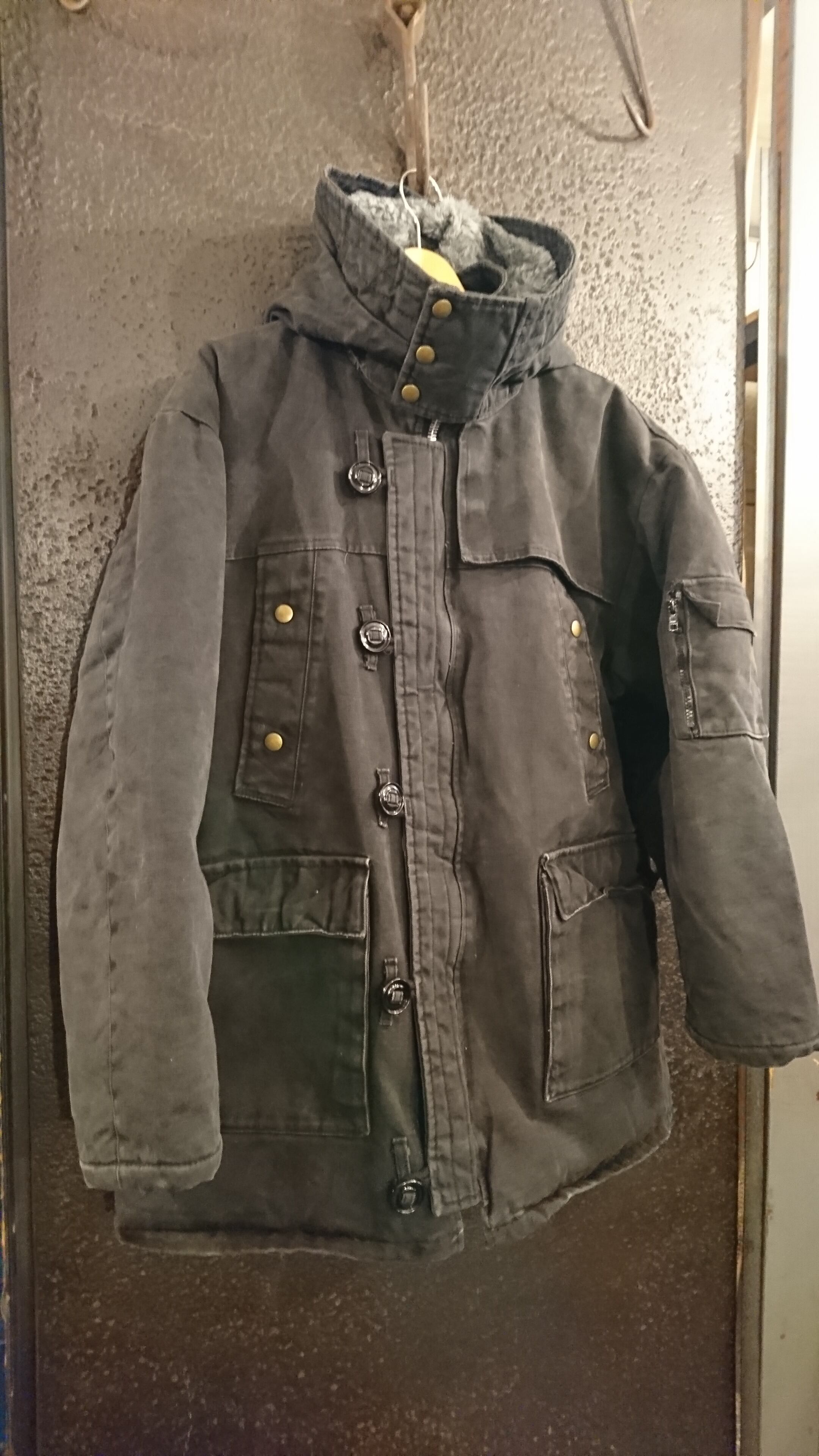 90s "BLACK CANVAS DOWN JACKET"