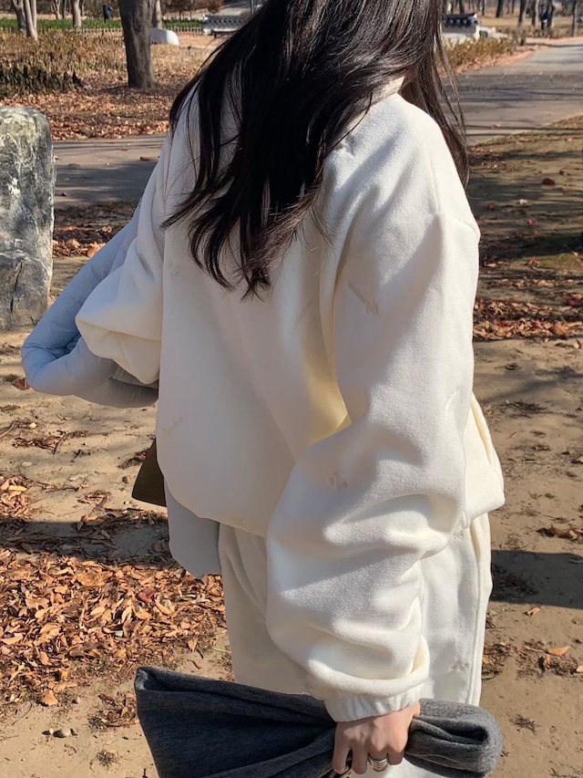 (予約) signature / Hayley fleece zip-up 2color