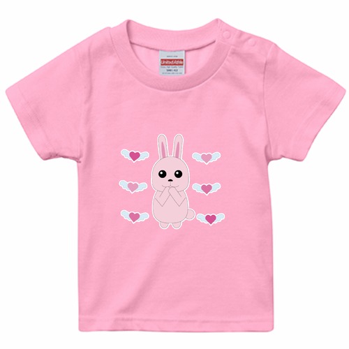 うさぎのラブレター2(ベビーTシャツA) (ピンク)