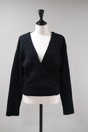 【OPEN YY】CRISS CROSS RIBBED PULLOVER