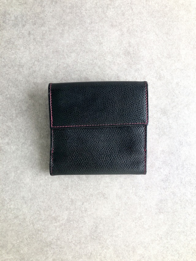 CELINE セリーヌ 財布 ブラック ロゴ レザー 二つ折り財布 vintage ヴィンテージ オールド tn4wp2
