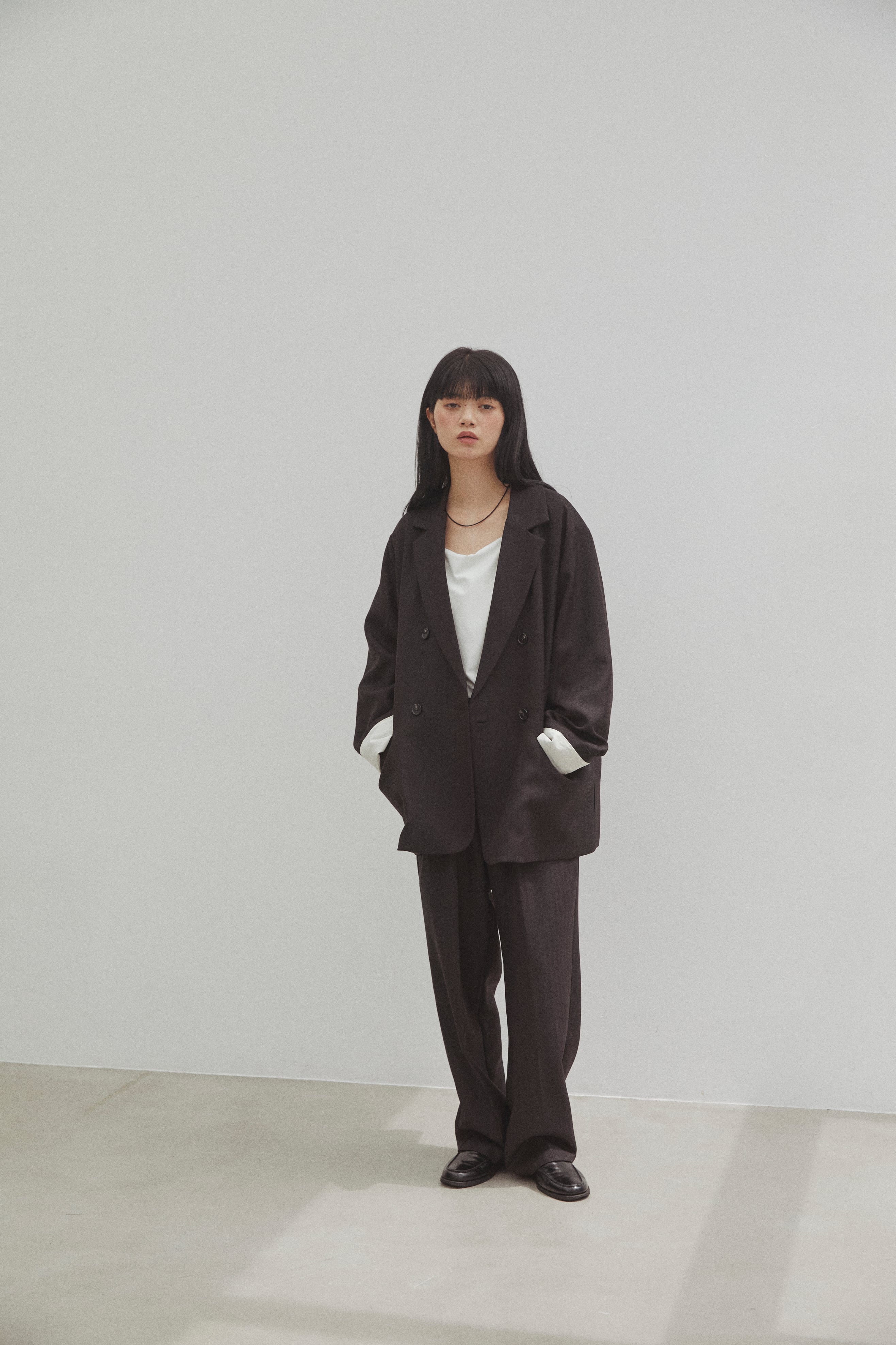 DU250709 Herringbone Over Size Jacket 【set up可】 | dium.