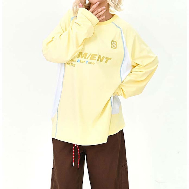 スポーツロゴパネルミックスTシャツ 3col   R01469