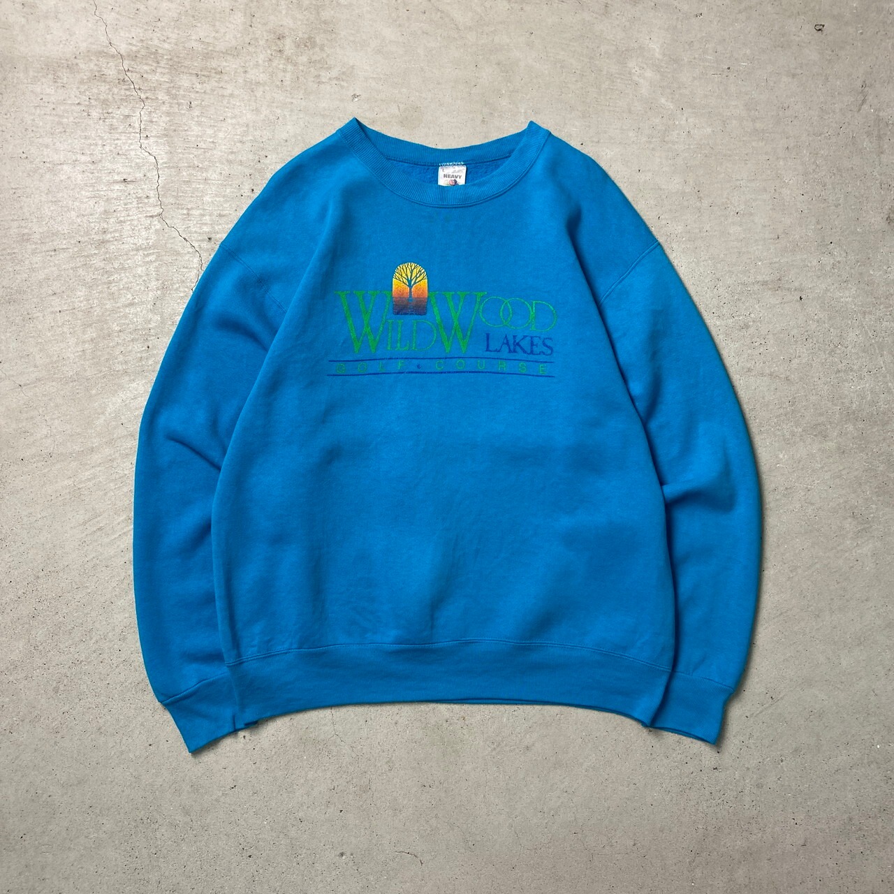 90年代 USA製 FRUIT OF THE LOOM プリントスウェットシャツ メンズL 