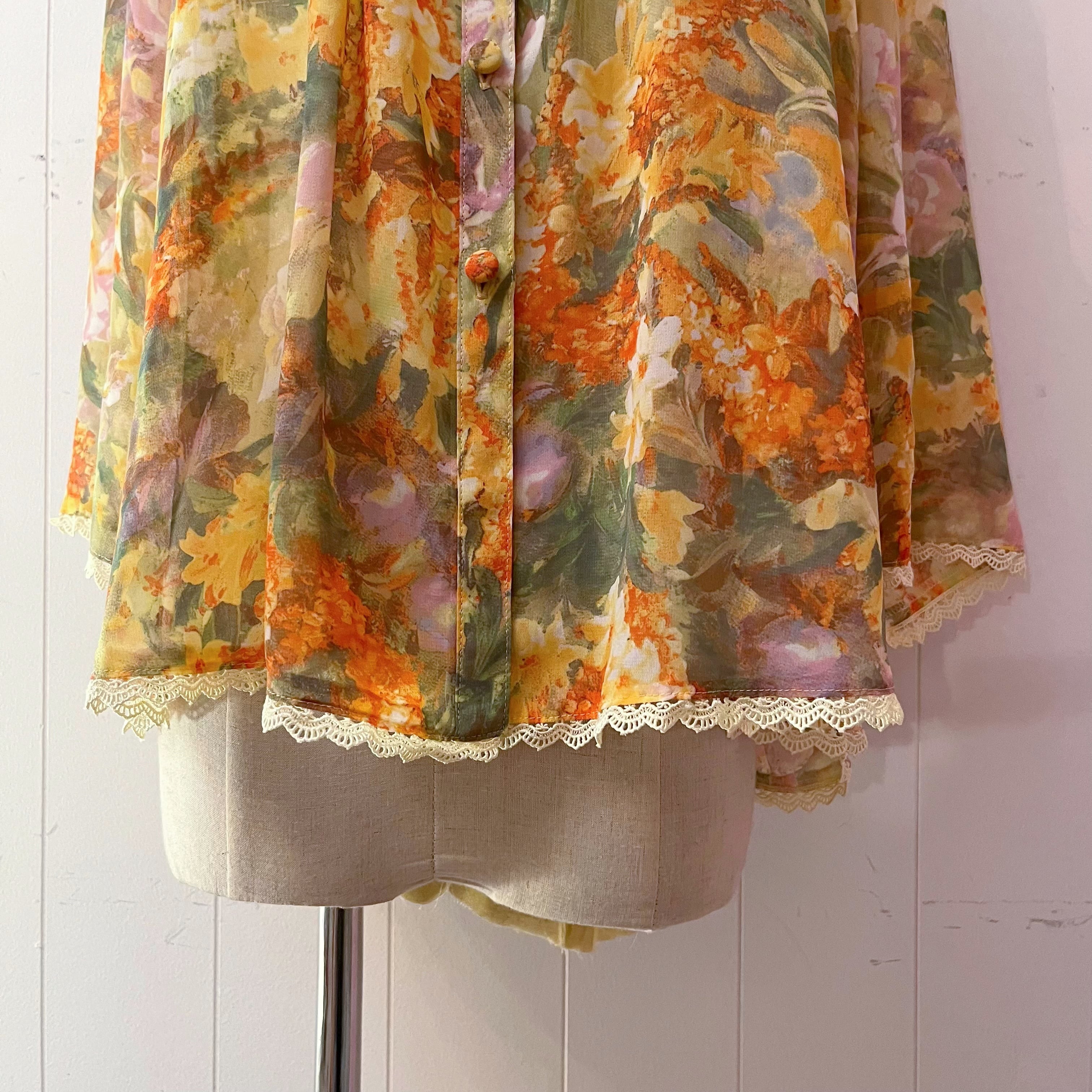 water flower lace blouse