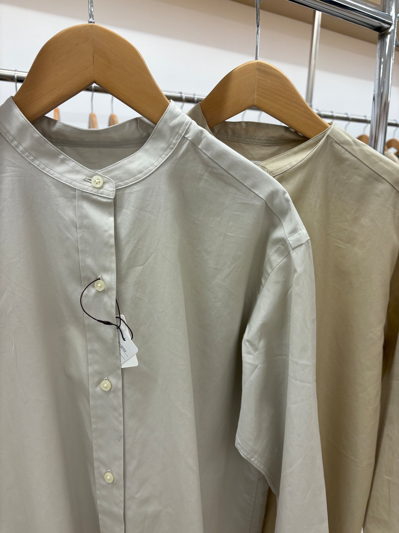 le vent souffle ノーカラー シャツワンピース s053