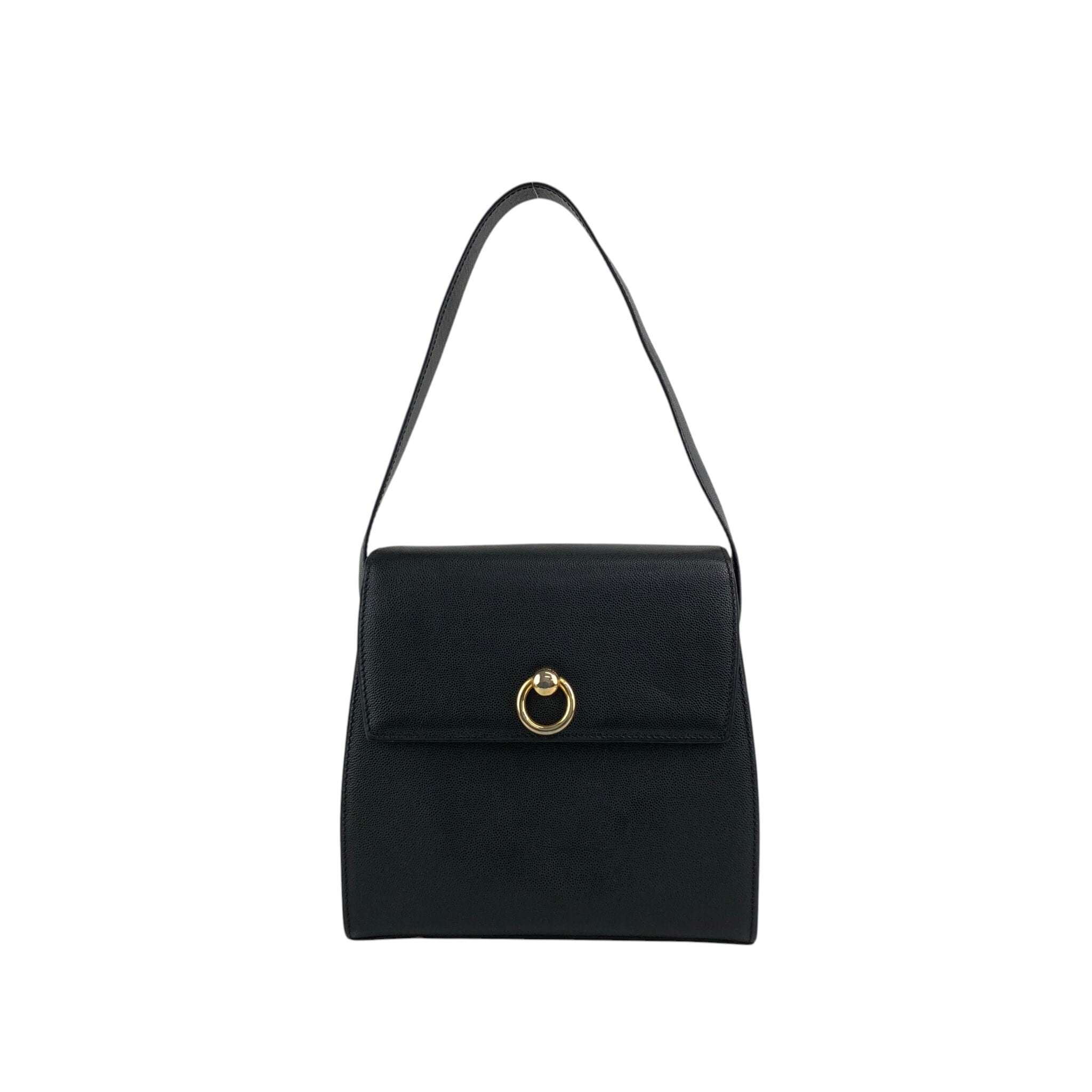 CELINE セリーヌ ショルダーバッグ ブラック サークル レザー ワン