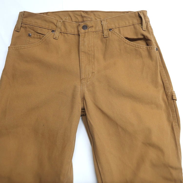 古着 ディッキーズ Dickies ワーク ダック ペインターパンツ イエロー