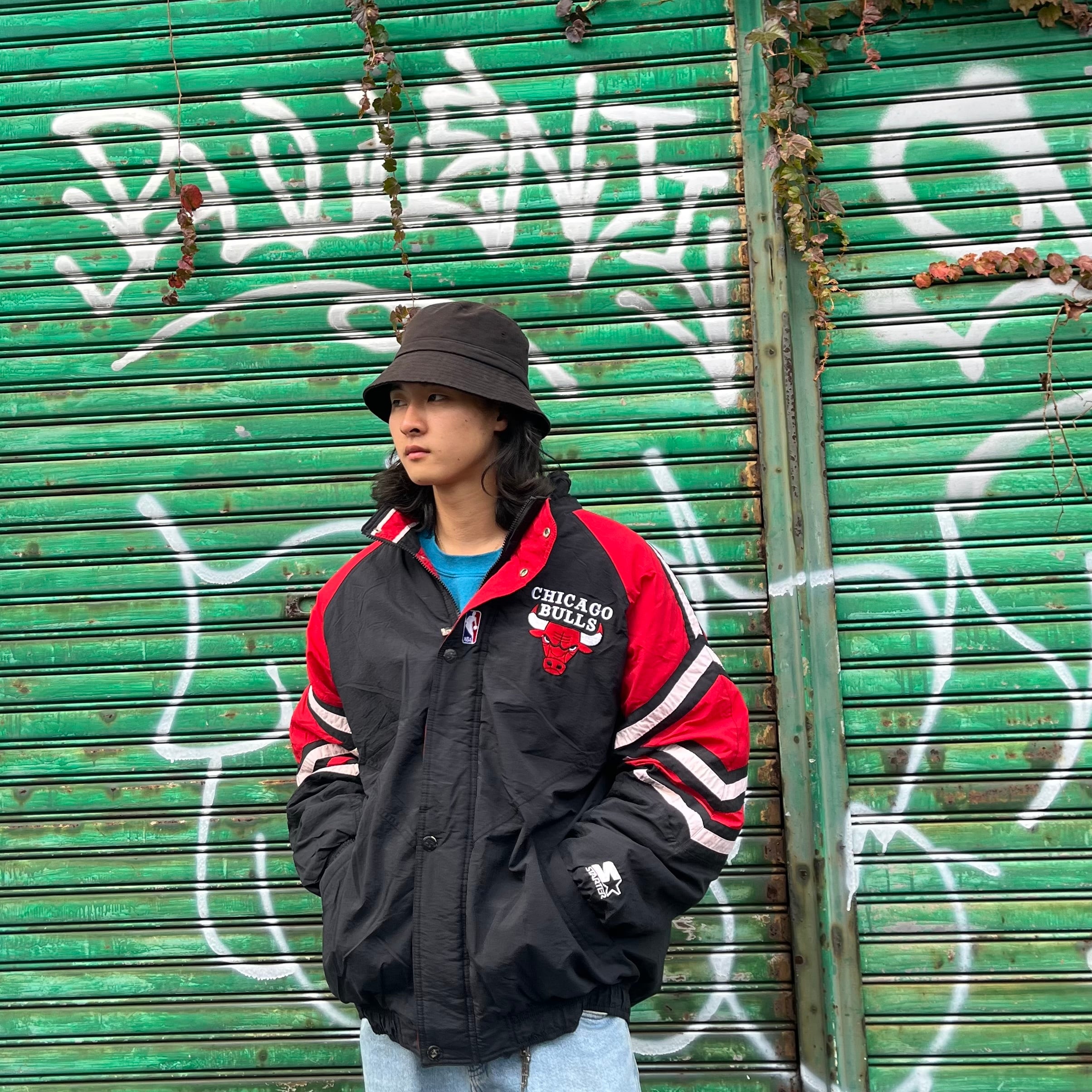 size:XL【 CHICAGO BULLS 】シカゴ・ブルズ ナイロンジャケット 中綿 ...