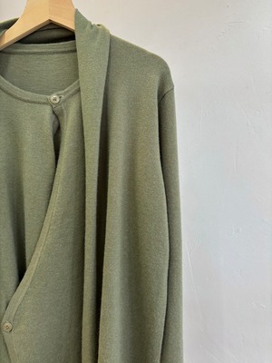 Tie Docking Cardigan / KHAKI