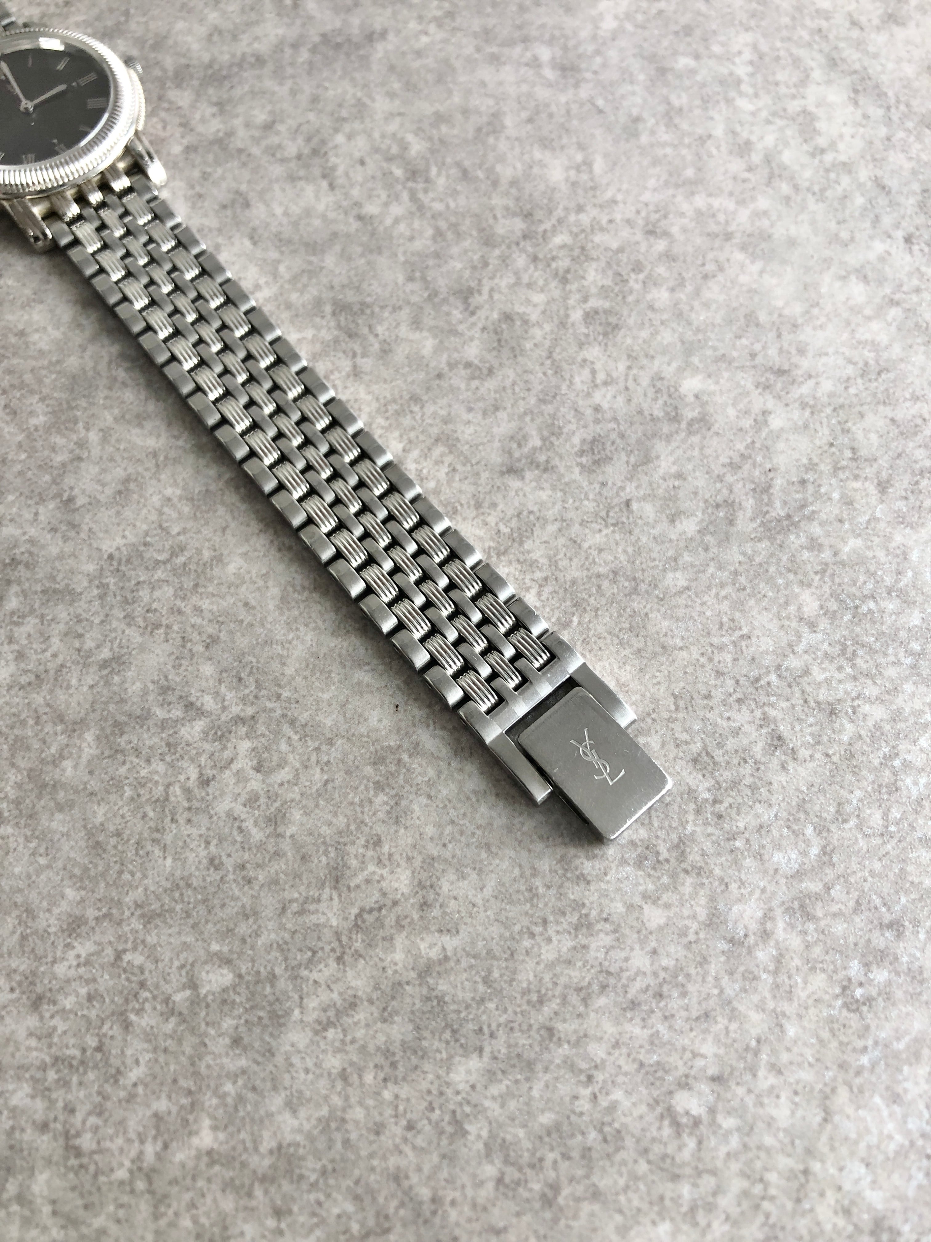 【N】動作品  イヴサンローラン レディース腕時計 5421-F46452 Yves Saint Laurent イヴ・サンローラン 腕時計 シルバー YSL