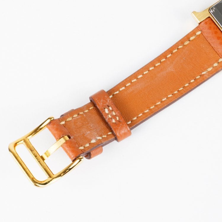 HERMES エルメス　ベルト　レザー　レッド　ゴールド　Hマーク　1101