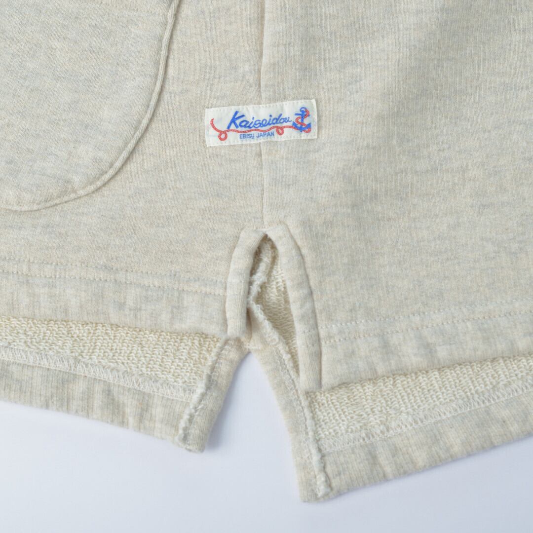 快晴堂 カイセイドウ Girl's吊り裏毛ボタンベスト・オートミール