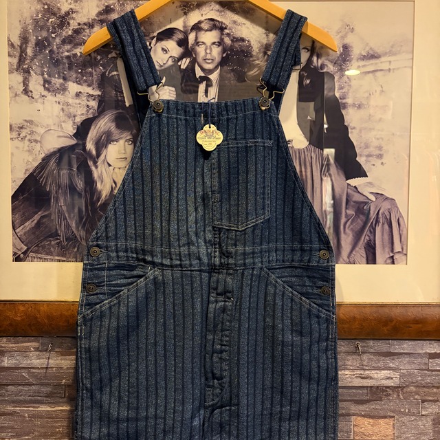 RRL INDIGO STRIPE OVERALL