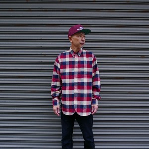 ( RED × NAVY ) CHECK OFFICER SHIRTS