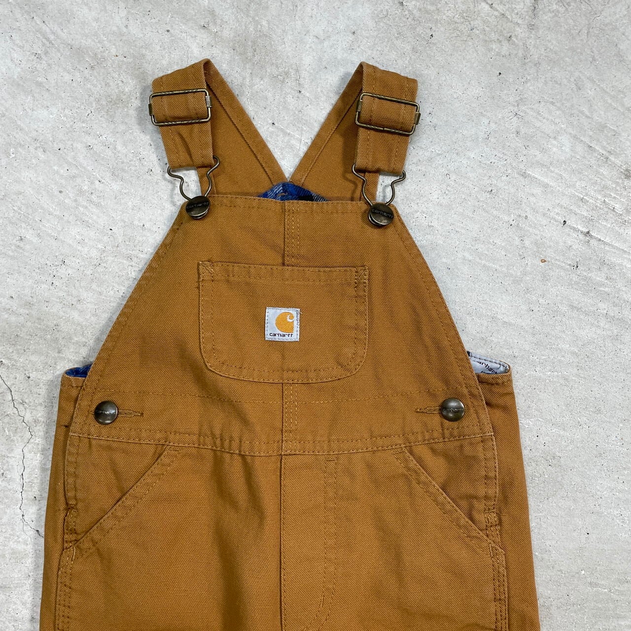 Kids】Carhartt カーハート ダック地 オーバーオール 裏地付き キッズ