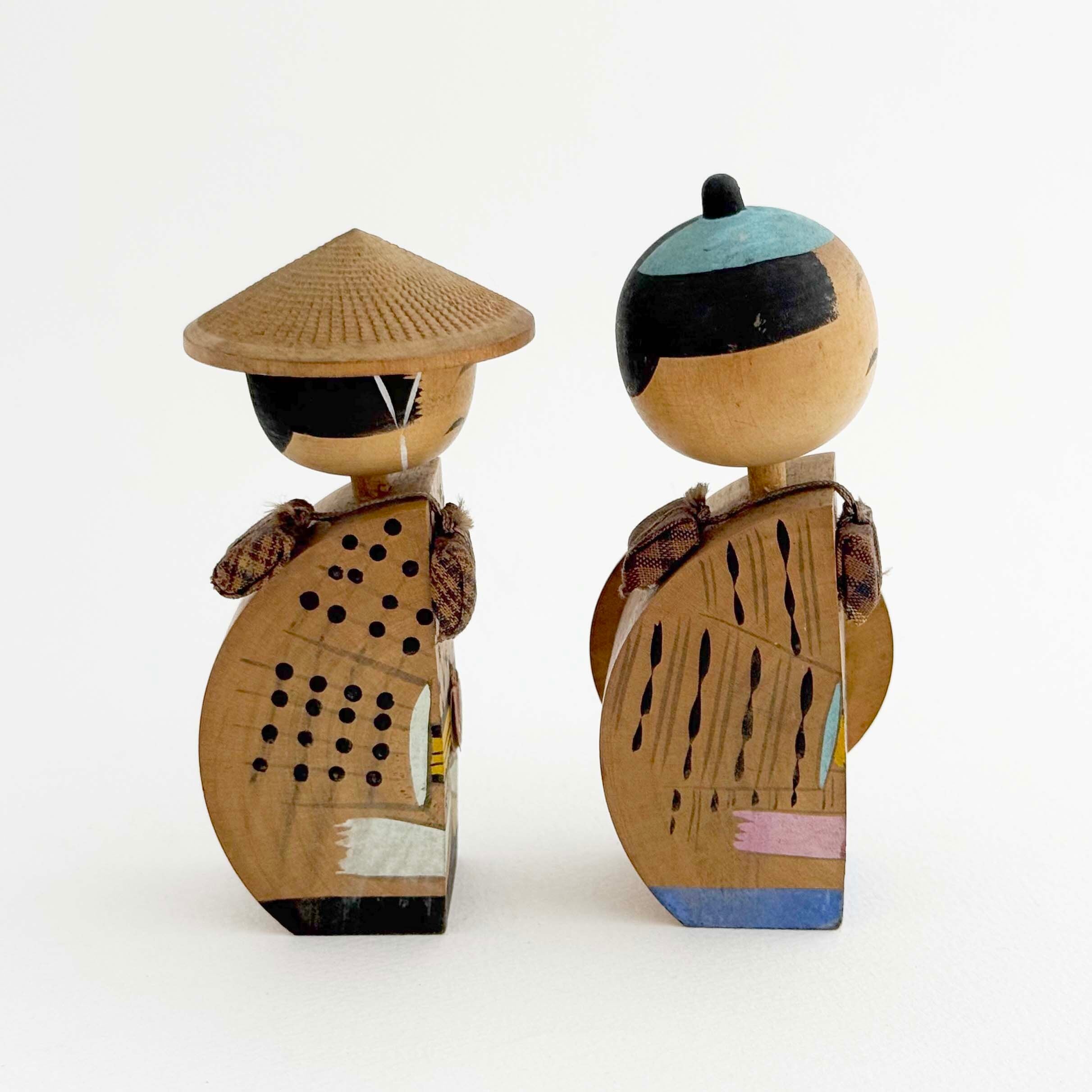 弥次喜多こけし（2体ペア）