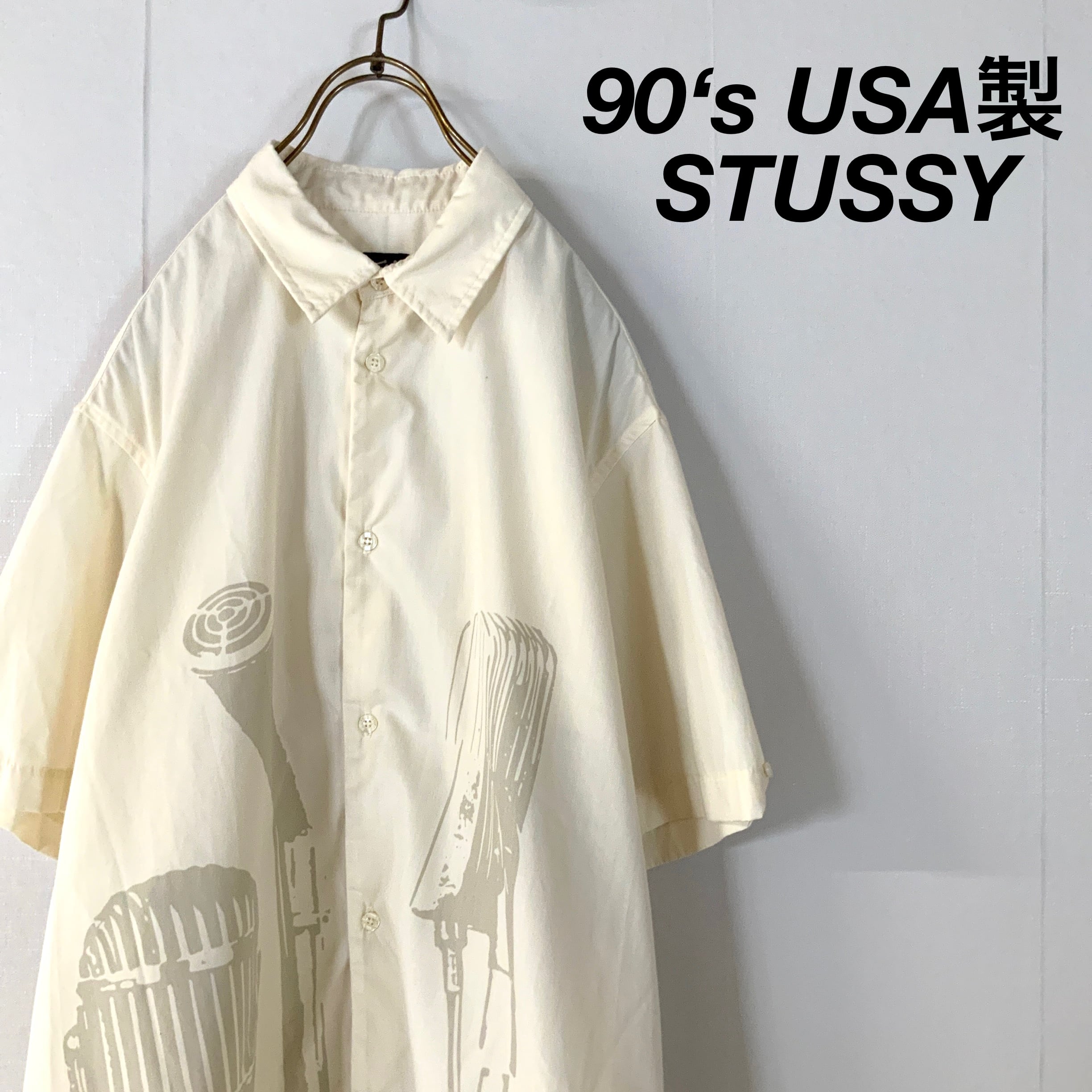 美品】90's USA製 STUSSY ステューシー マイクスタンド デザイン 