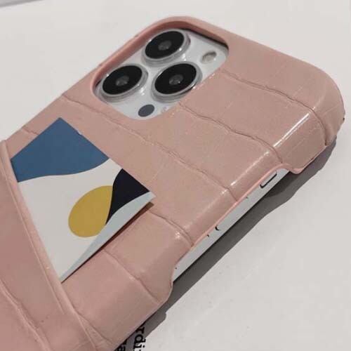 iPhone15 /15Pro /15ProMaxクロコ調カード入ポケット付き iPhone15 /15Pro /15ProMaxクロコ調カード入ポケット付き