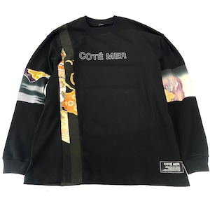 【 Tshirts95】KIMONO  T-SHIRTS  BLACK