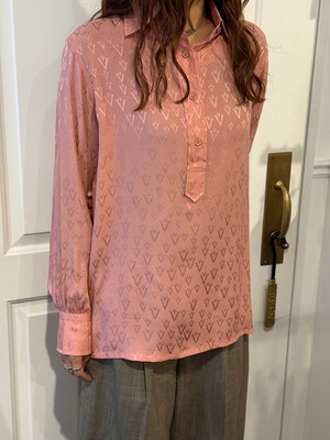 VALENTINO/ vintage pink silk shirt.