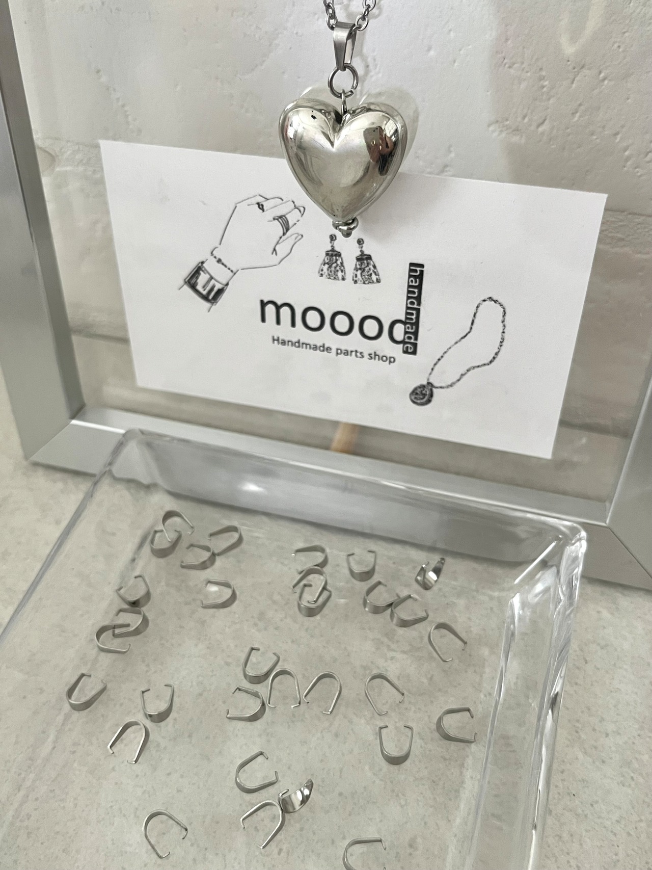 【20pcs】(3mm×7mm)USU304ステンレス製バチカン金具/基礎パーツ/金属アレルギー対応