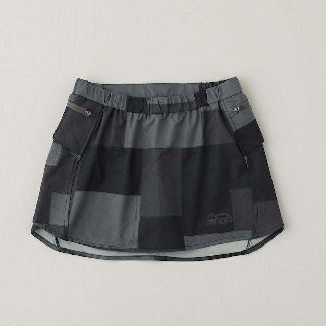 ranor(ラナー) PATCHWORK SKIRT（WITH INNER） BLACK