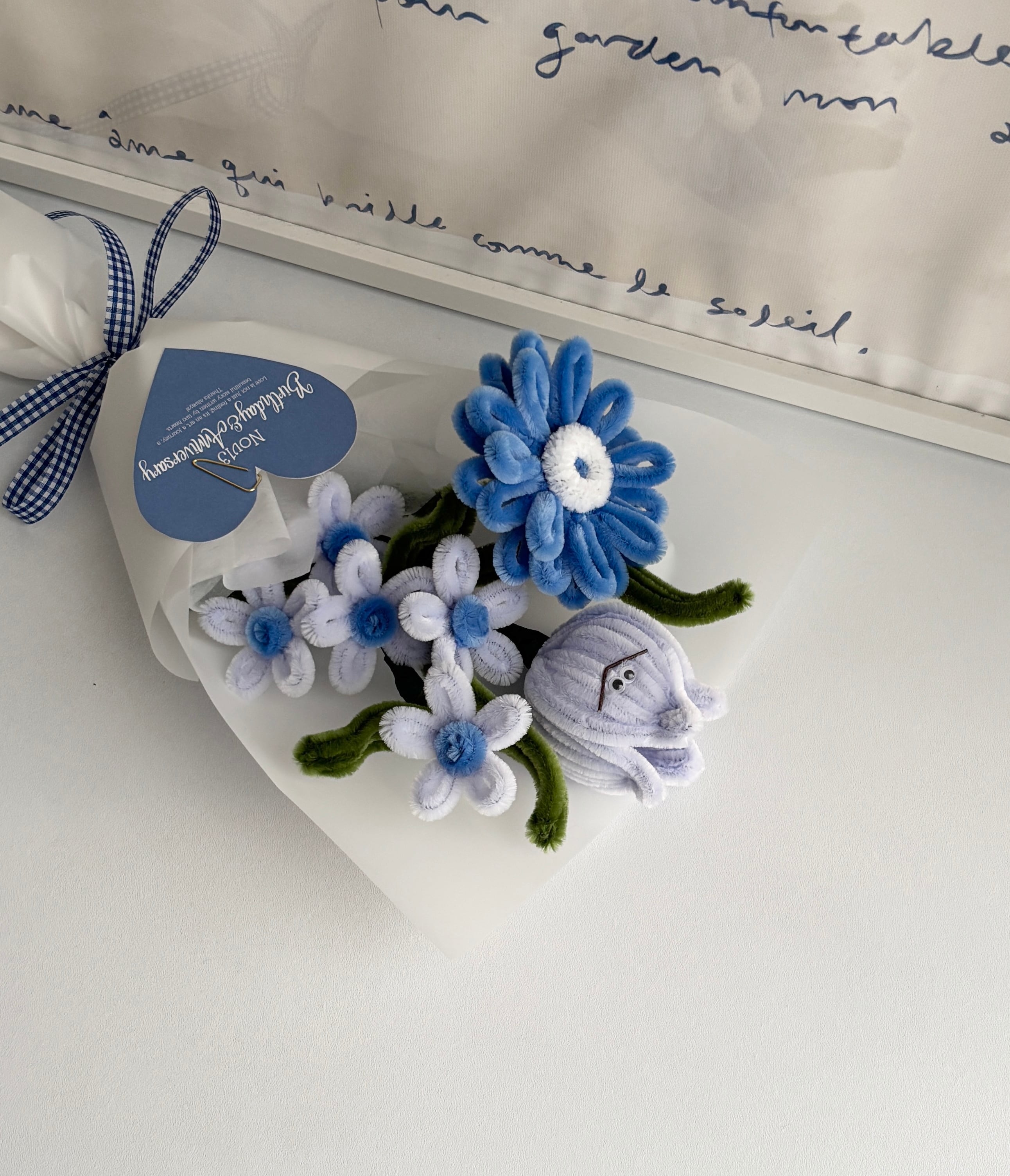 blue mini bouquet【モールフラワー3本】 | VOMUL