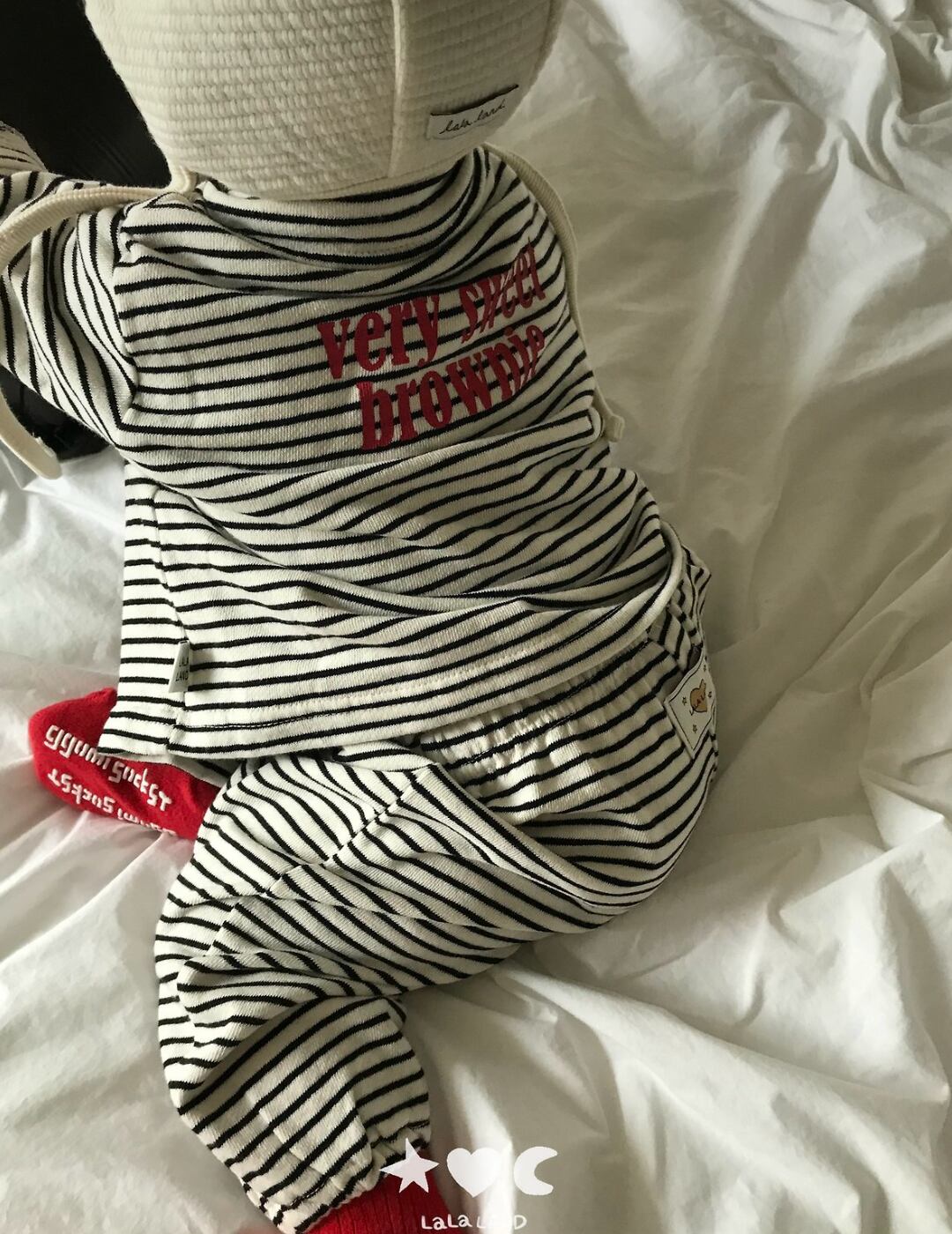 送料無料【予約】/  babyストライプチュリーパンツ /lalaland