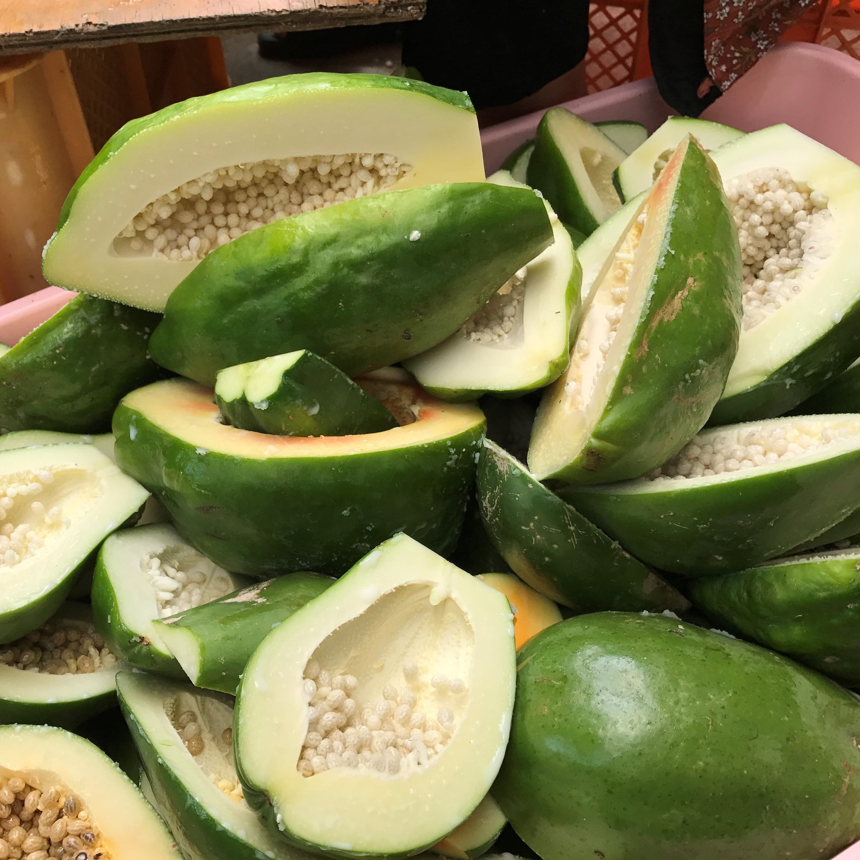 パパイヤ様 商品 専用 楽天市場】パパイヤ1個、550g前後 : 【築地通販】おいしいなショップ