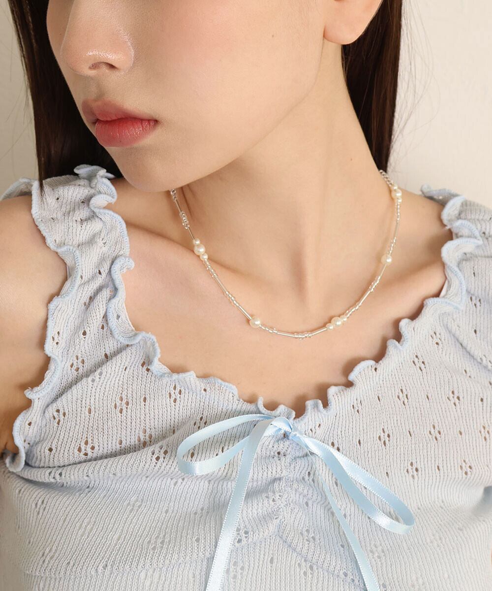 デザインビーズ ネックレス レディース アクセサリー パーティー 韓国製