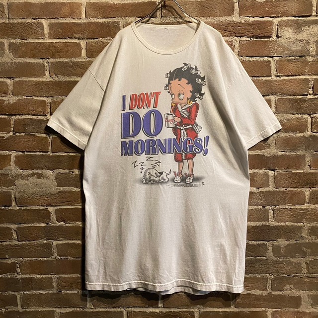 【Caka act3】"Betty Boop" Print Design Loose T-Shirt