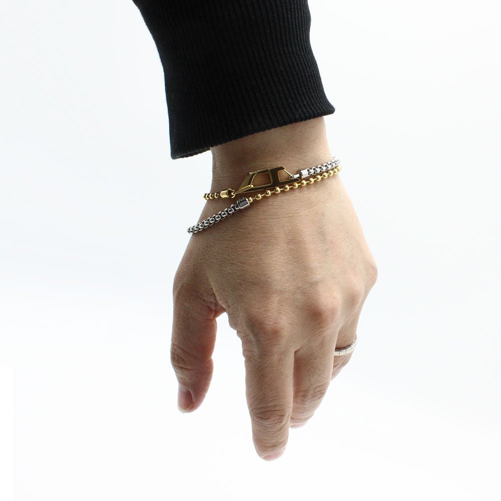 DIESEL BRACERET DX1570931 GOLD SILVER ディーゼル ブレスレット