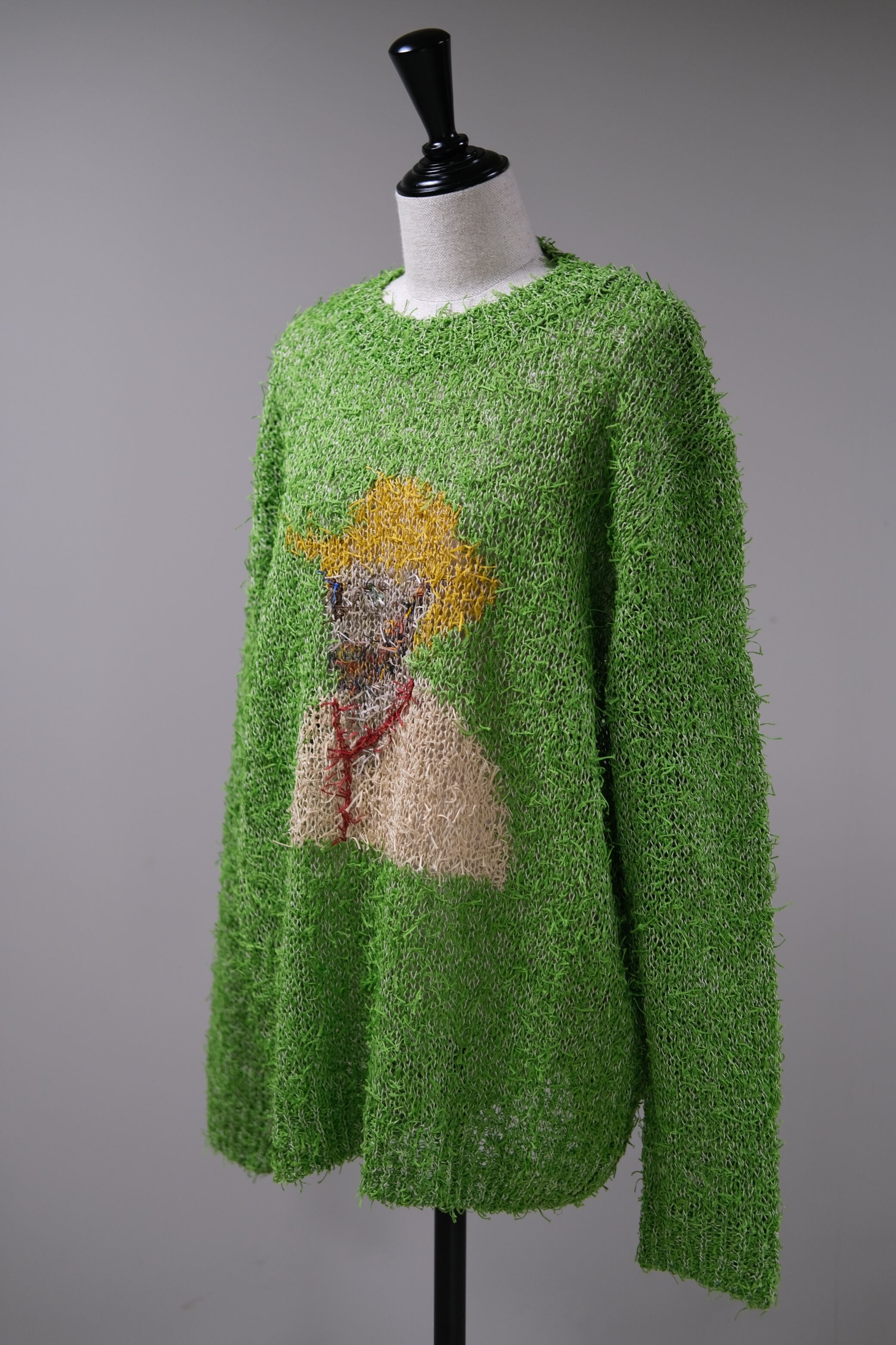 kota gushiken】Summer Van Gogh Long Skeeve Top - green | loop