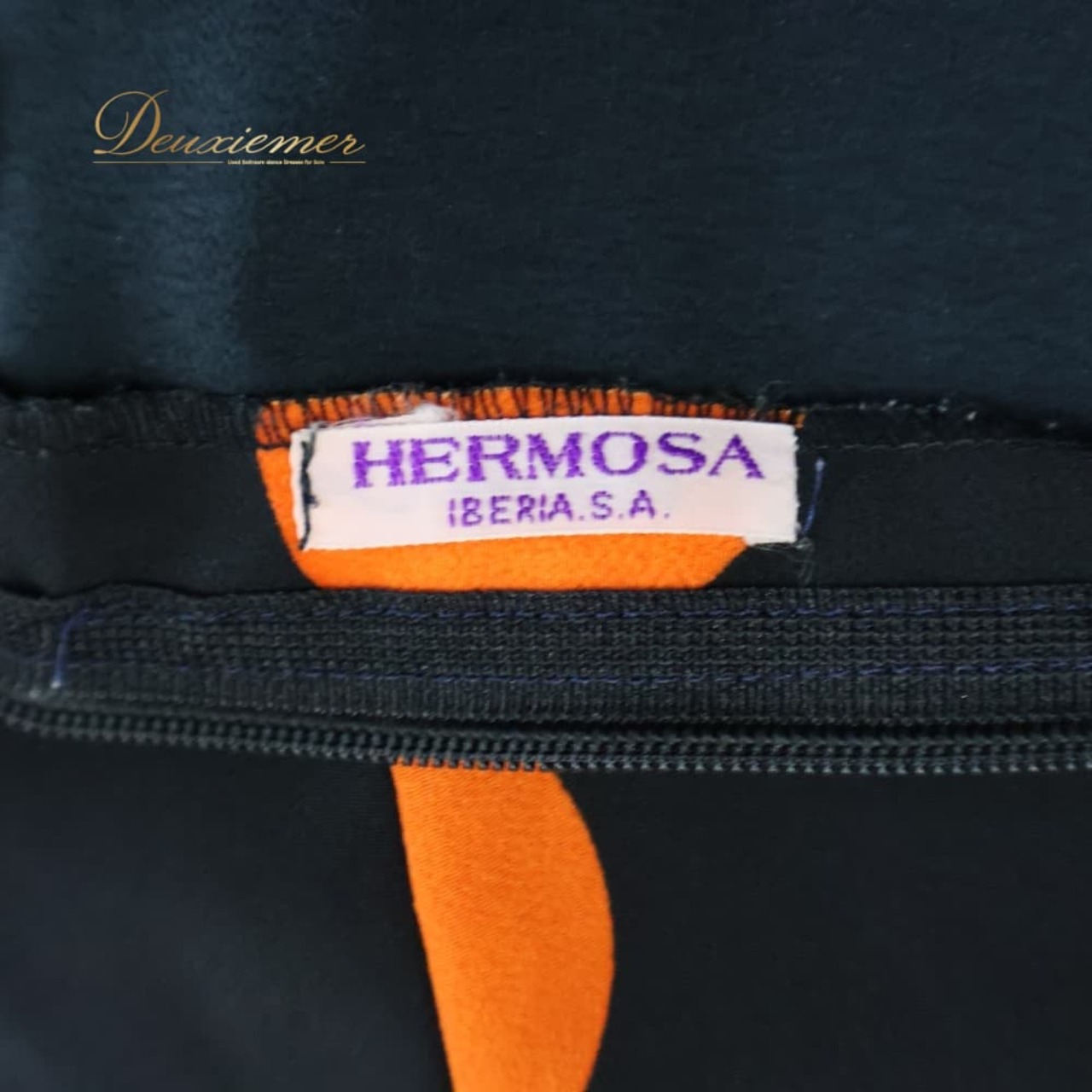 フラメンコ 衣装 HERMOSA IBERIA エルモサ イベリア ファルダ スカート ペチコート ブラック系 オレンジ系 黒 水玉 ドット ボランテ フリル ダンス パーティ 発表会 レッスン 練習着 舞台衣装 発表会衣装 ステージ衣装