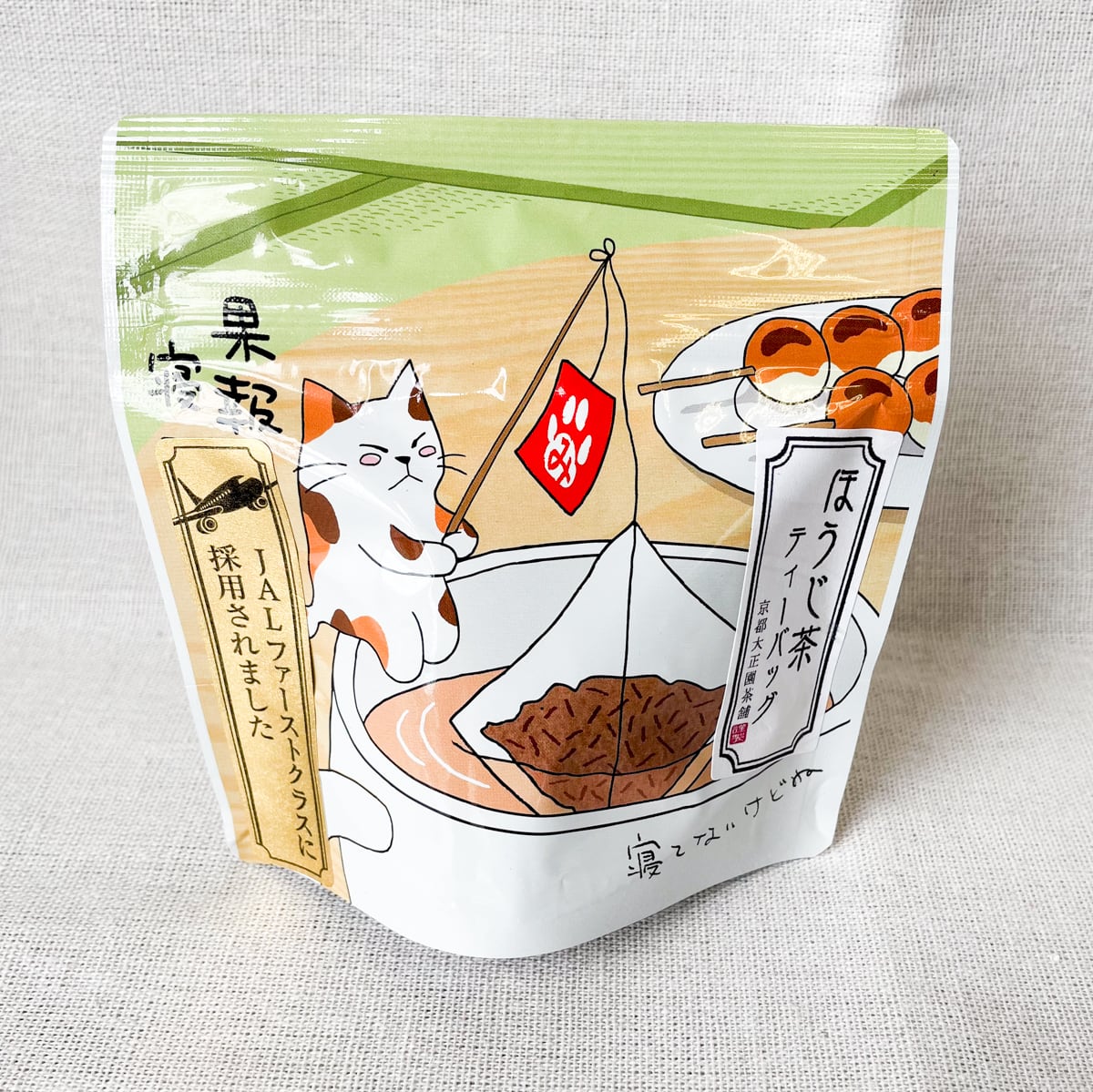 ほうじ茶ティーバッグ 3g x 6個入り JALファーストクラス採用 猫