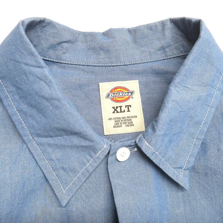 古着 ディッキーズ Dickies ワークシャツ シャンブレーシャツ 長袖
