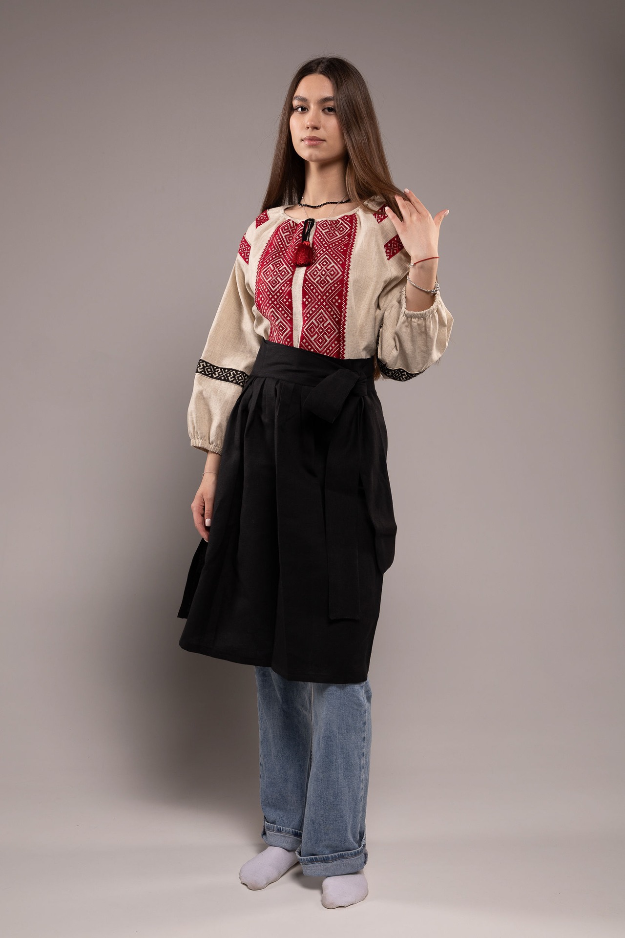 ウクライナ刺繍ヴィシヴァンカ　手刺繍　レディース・フリーサイズ - 15