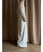 pressed flower sheer shirt-4730-6