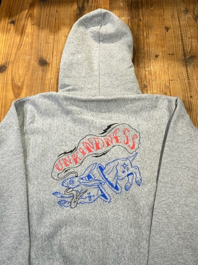 NEW! 2023　「UNKINDNESS RABIT　Hoodie」　【ミックスグレー】　