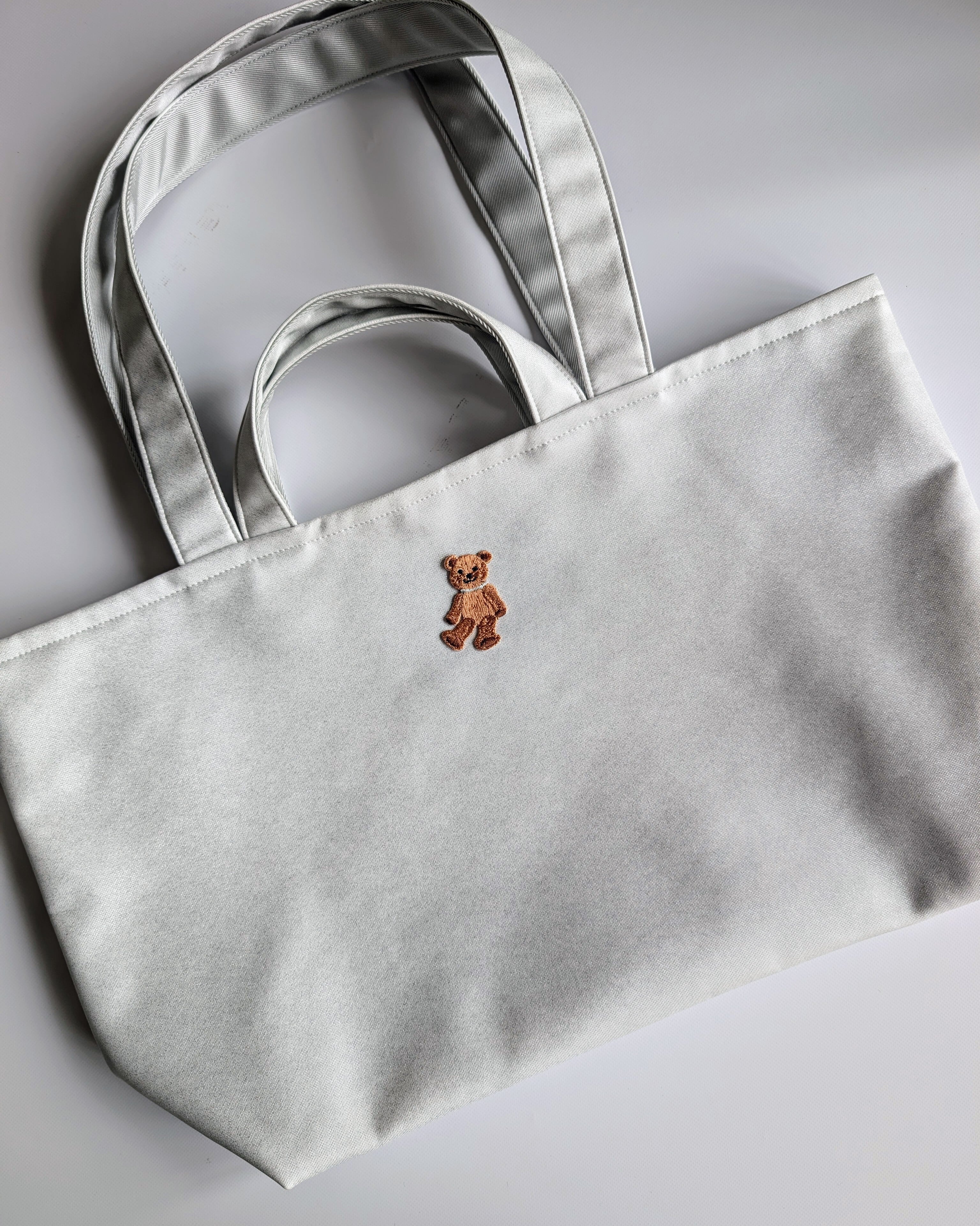 Kirara 刺繍ワッペン BIG tote Bag（ホワイト） | IrodorI petit