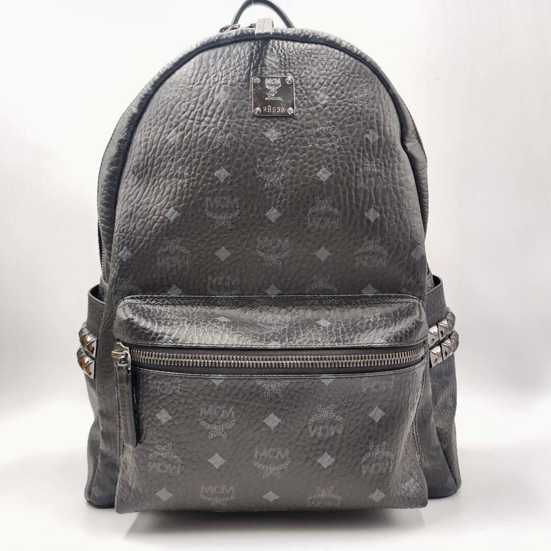 極美品□ MCM 1460 エムシーエム ミディアムサイズ スターク スタッズ 