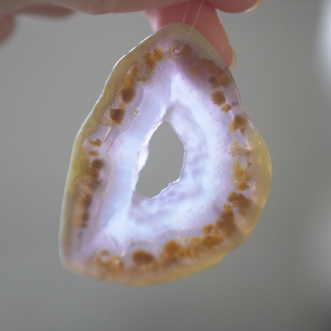 Hazel nut Ice cream - アゲートヒーリングチャイム / Agate Sun Catcher Wind Chime 737