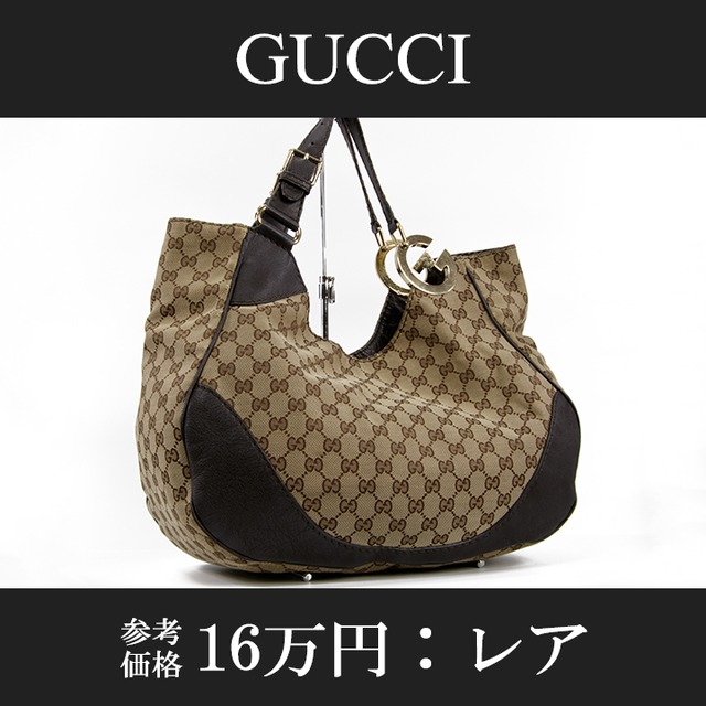 【全額返金保証・送料無料・レア】GUCCI・グッチ・ショルダーバッグ(GGキャンバス・人気・目立つ・A4・大容量・珍しい・鞄・バック・A708)