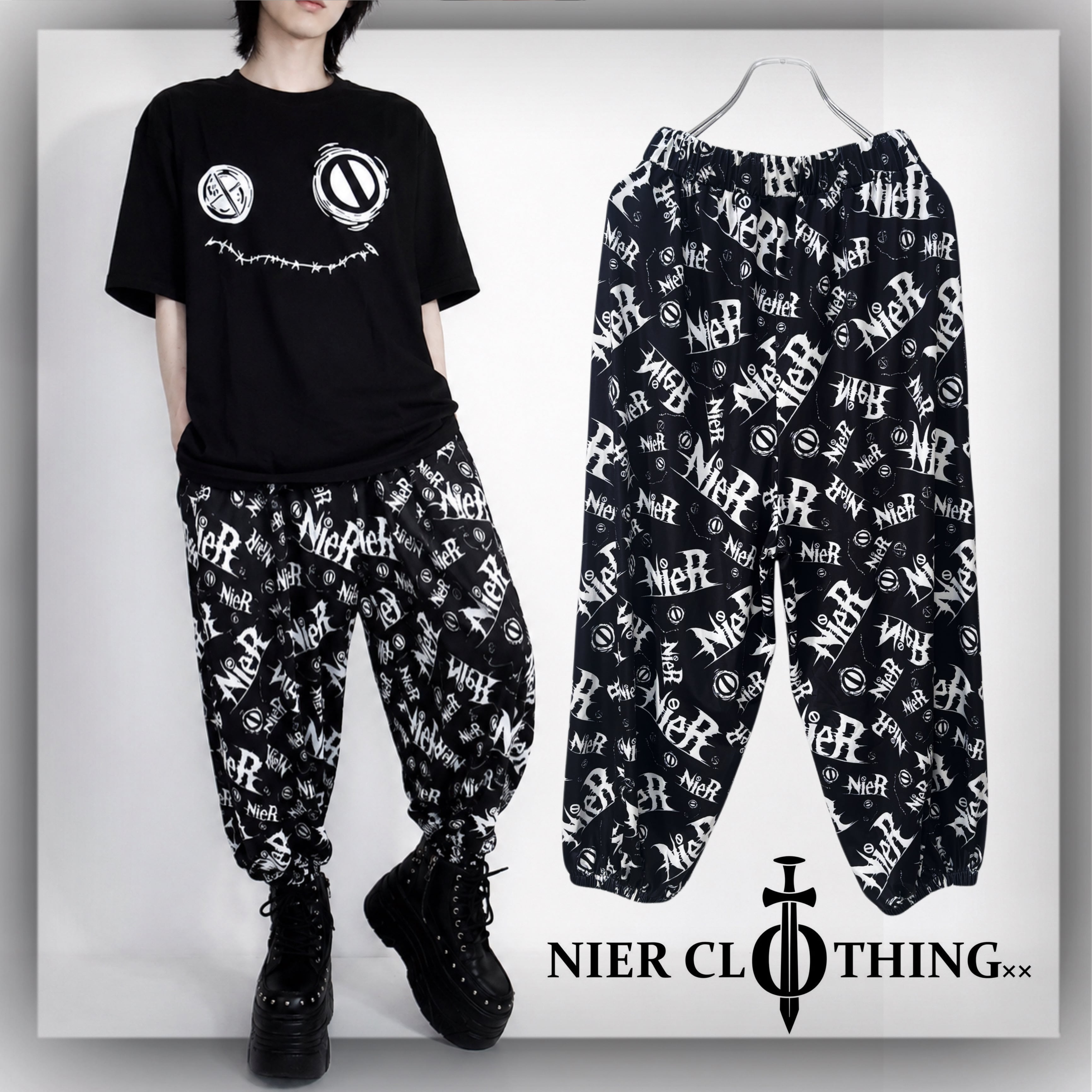 2nd day限定MEGA PRESENT》NIER LOGO総柄サルエルパンツ | NIER CLOTHING