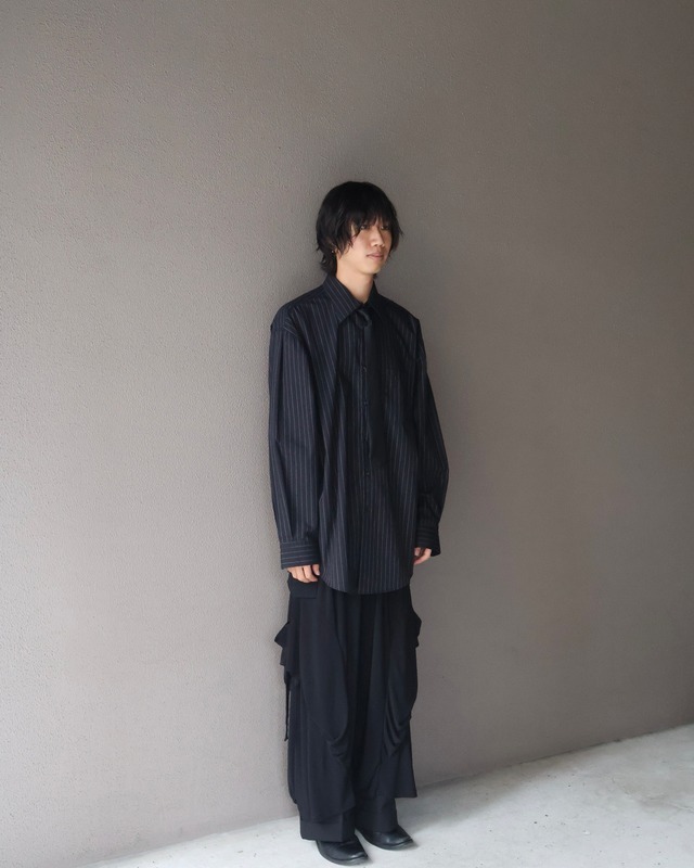 Oversized pinstripe shirt