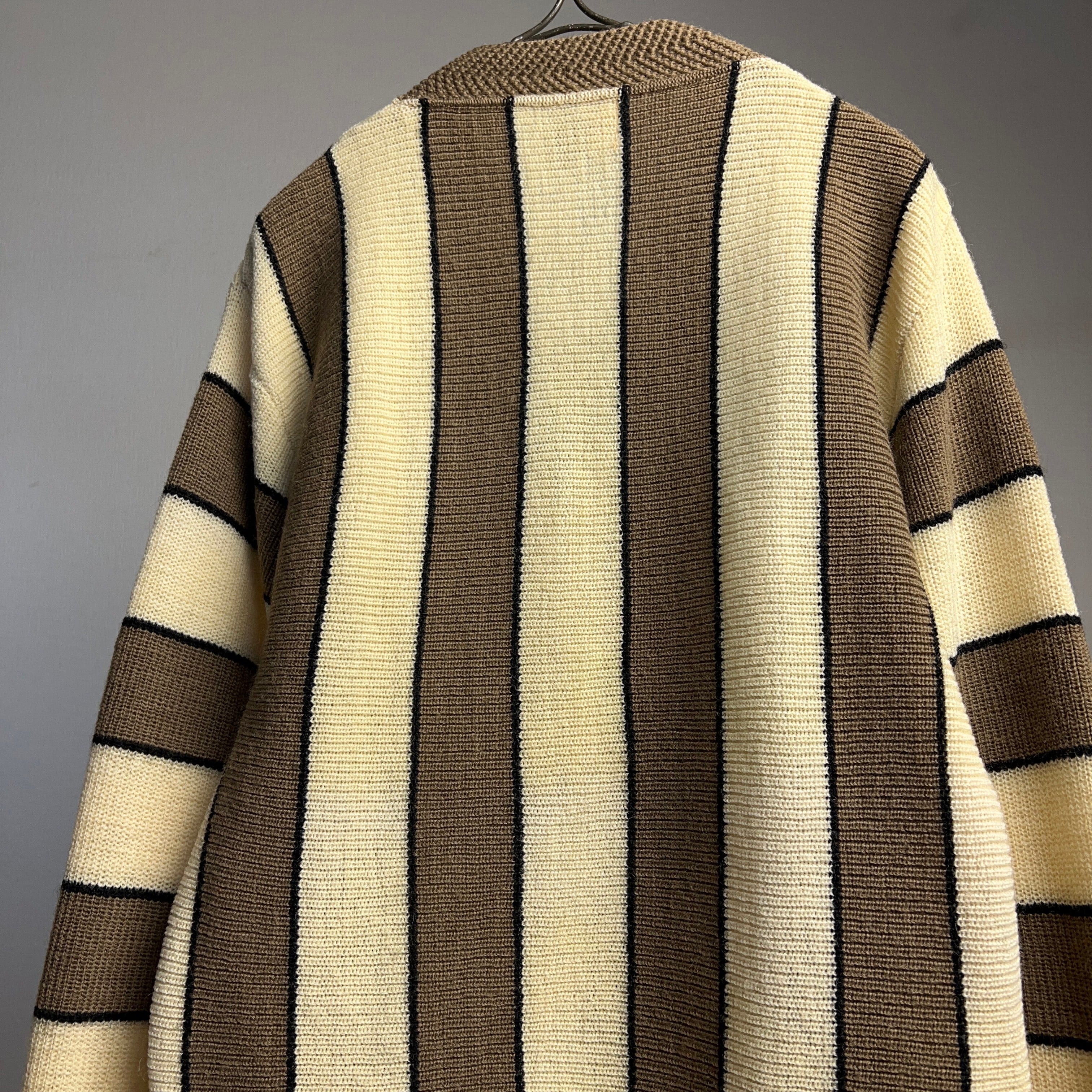 60's TOWNCRAFT Wool Knit Sweater Stripe SIZE M 60年代 タウンクラフト ウールニットセーター  ストライプ チルデン【1000A84】【送料無料】